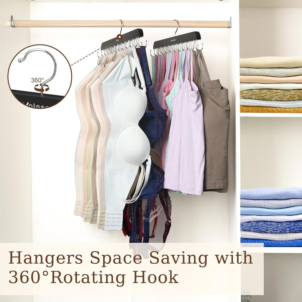 Volnamal Legging Organizer & Bra Hanger - 2-in-1 Space-Saving Closet Storage for 30 Leggings & Bras