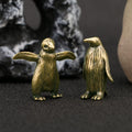 Skiennix Brass Penguin Statue Set - Charming Ocean-Inspired Décor | Perfect for Feng Shui Collection