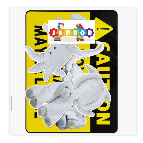 JAPBOR Cruise Door Decorations Magnetic - 5PCS Caution Towel Animals Magnet, Funny Cruise Ship Car Cabin Refrigerator Magnet Decal, Sea Ocean Magnetic Fridge Stickers for Home Kitchen Cabinet Decor