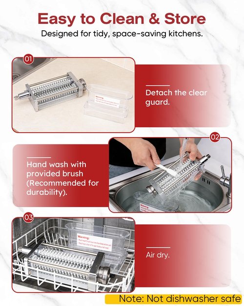 Adjustable Meat Tenderizer Attachment for KitchenAid Stand Mixers 3 Thickness Settings with Wide Metal Wheel & Tall Chute Meat Tenderizer Tool (meat tenderizer)