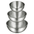 Gronivex 3-Piece Stainless Steel Mixing Bowls Set with Laser-Etched Measurement Marks, 2.4, 3.2 & 4.9 Qt, Food Grade 304, Dishwasher Safe & Stackable for Baking, Salad Tossing, Meal Prep
