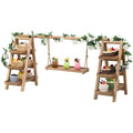 Wooden Cupcake Stand, 3 Tier Cupcake Display Stand for Dessert Display, dessert table display set for Cake Snack Fruit Chips Bread, display stand with Removable Trays, Perfect for Birthday Wedding Party Home Decor