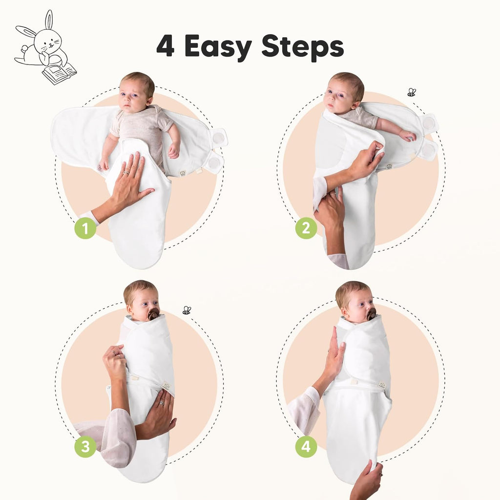 Organic Baby Swaddle Sleep Sacks by [Brand Name] - Soft & Snug for Newborns 0-3 Months | 3-Pack in Sage