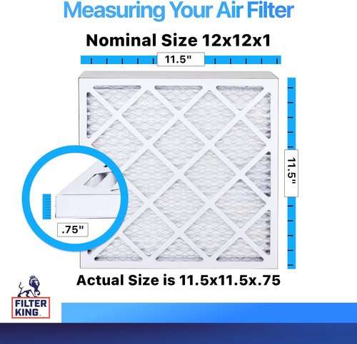 Filter King Air Filter 12x12x1 (MERV 8) - 4-Pack Dust & Allergy Control | Pleated Electrostatic, Made in USA