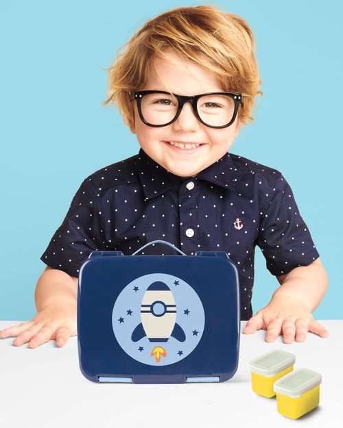 Skip Hop Kids Bento Lunch Box, Ages 3+, Sparks Rocket