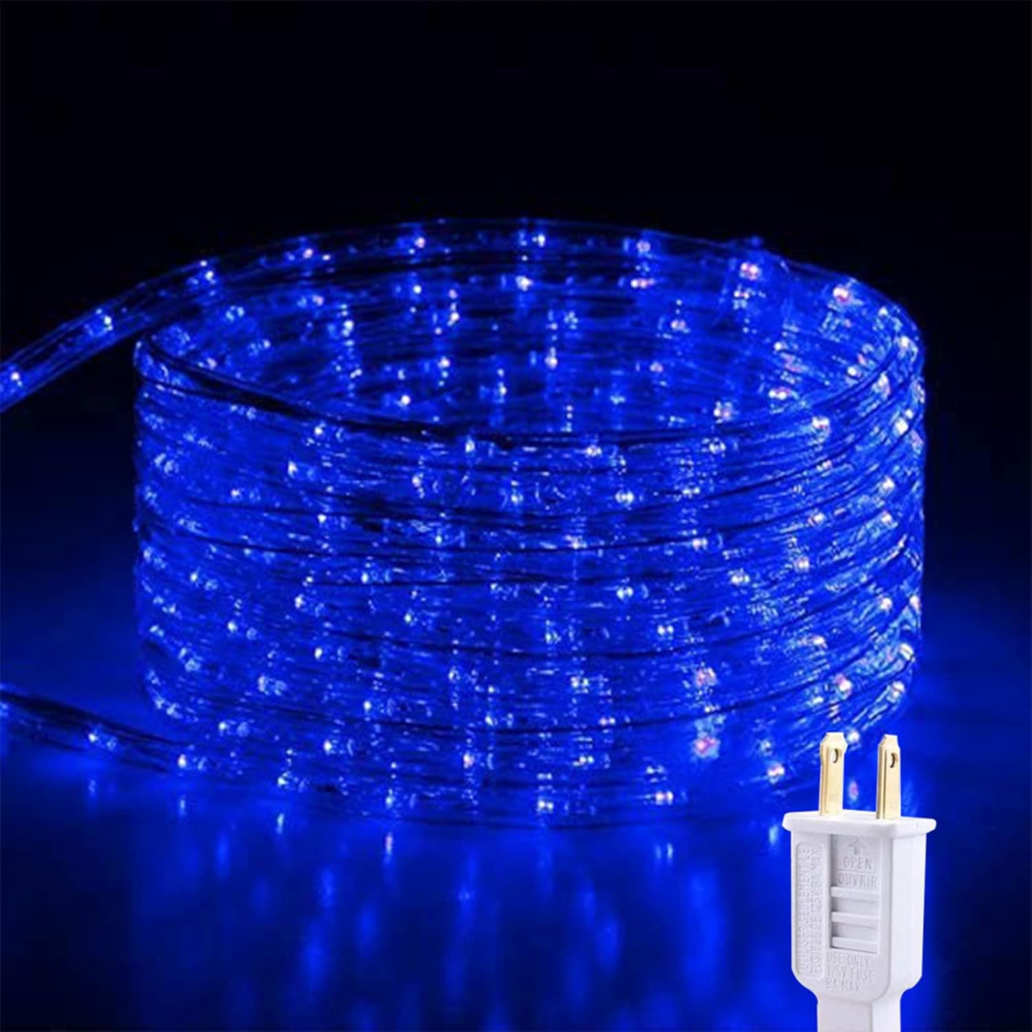 Skiennix 100ft LED Rope Lights - Waterproof, Flexible Tube Lighting with 8 Modes | Blue for Garden, Patio, Party & More