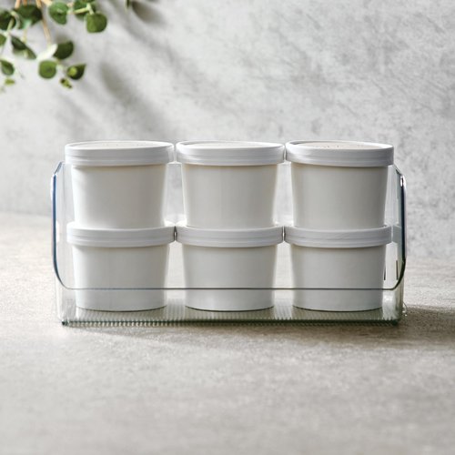 iDesign Stackable Open-Front Storage Bins for Kitchen and Pantry Organization - Set of 3 - Clear