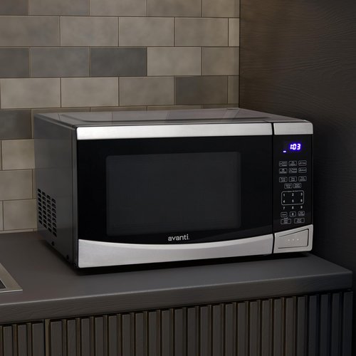 Avanti Microwave Oven - 900 Watts Compact Design with 10 Power Levels & Speed Defrost | 0.9 Cu.Ft. Stainless Steel