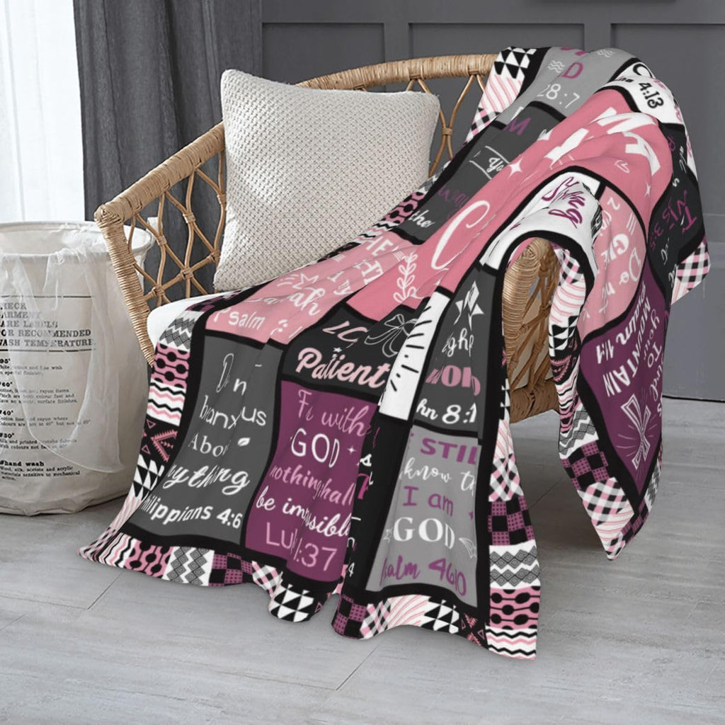 Christian Gifts for Women Blanket, Inspirational Religious Birthday Gifts, Baptism Confirmation Gifts for Girls, I Am a Child of God Blankets, Bible Verse Blanket 60"x50"