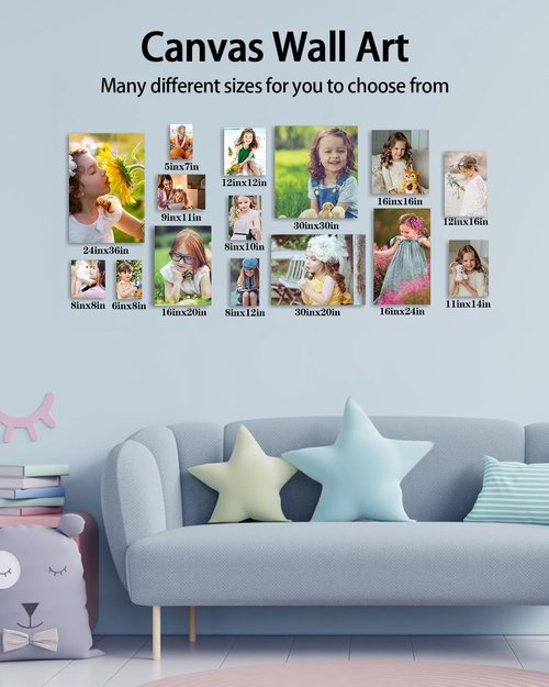 AbcCustomize Custom Canvas Prints - Personalized Photo Art for Living Room & Bedroom Decor | Fast Next Day Shipping