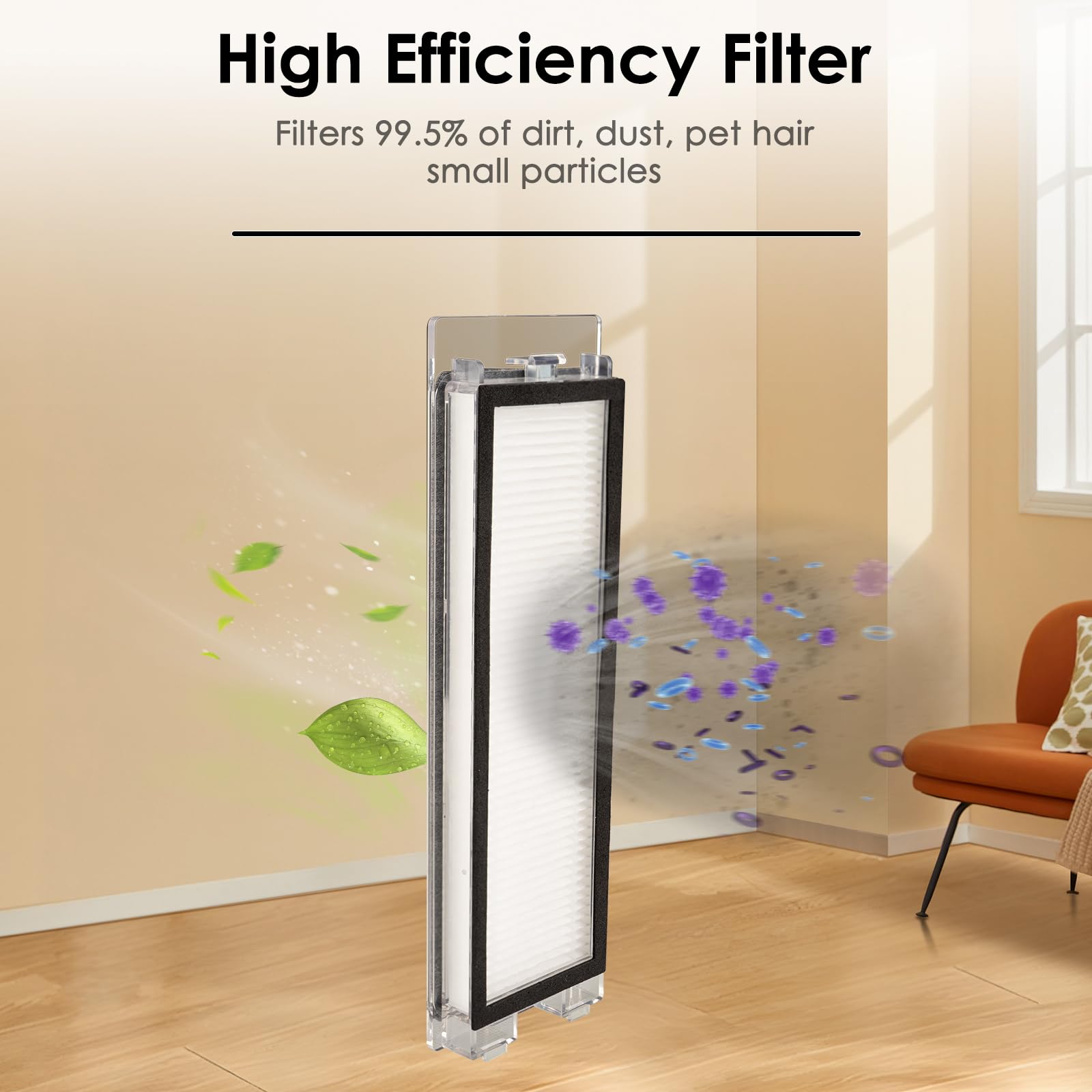 (3 Pack) Q Revo Replacement HEPA Filters Compatible With Roborock Q Revo Robot Vacuum, Filter Kit, Replacement Parts, Filters Accessories Kit 3 Pieces