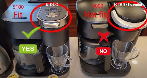 12 Cups Coffee Pot Replacement ONLY Compatible for KEURIG K-DUO 12 Cups Coffee Machine 5100 Model (Not compatible with All Any Other coffee makers)