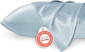 Bedsure Satin Pillowcase - Luxurious Silk-Like Comfort | Standard Size 20x26 Inches, Stone Blue, 2-Pack