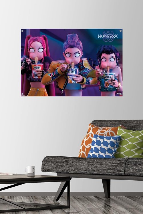 Huntrix Noodles Wall Poster - Netflix KPop Demon Hunters (2025) | 34"L x 22.4"W with Push Pins