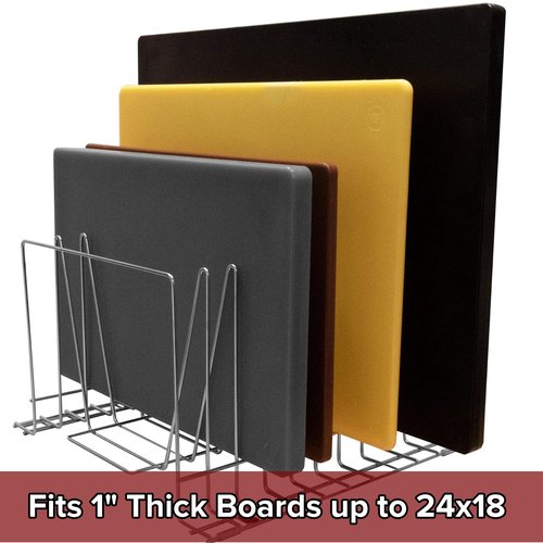 Thirteen Chefs Stainless Steel Cutting Board Rack - Ten 1" Slots fits Baking Sheets, Pans and Lids - Commercial Grade Organizer and NSF Stamped for Restaurants and Kitchens