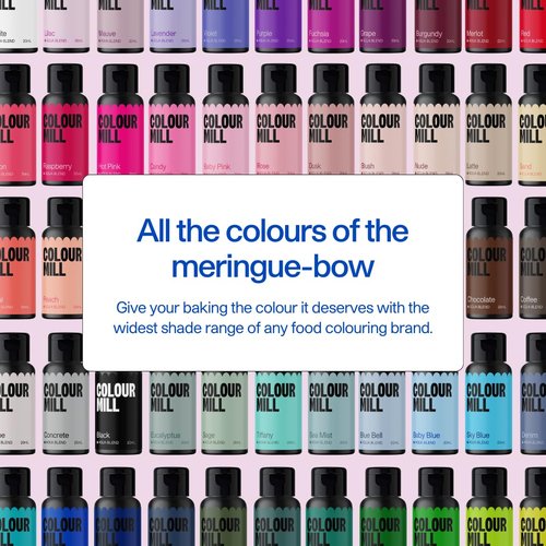 Colour Mill Botanical Pack Aqua Blend - Water-Based Food Coloring Set | 20ml in Dusk, Latte, Lilac, Olive, Rose & Sage