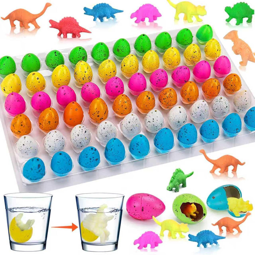 Skiennix 60PCS Small Hatching Dinosaur Eggs - Fun Party Favors & Classroom Prizes | Grow in Water Dino Toys
