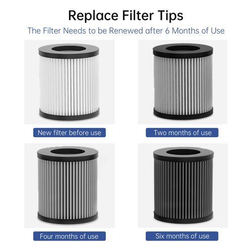 AIRFEEL H13 TRUE HEPA Filter F011 Car Air Purifier Replacement, Outdoor car air purifier for travel, discovery and journey