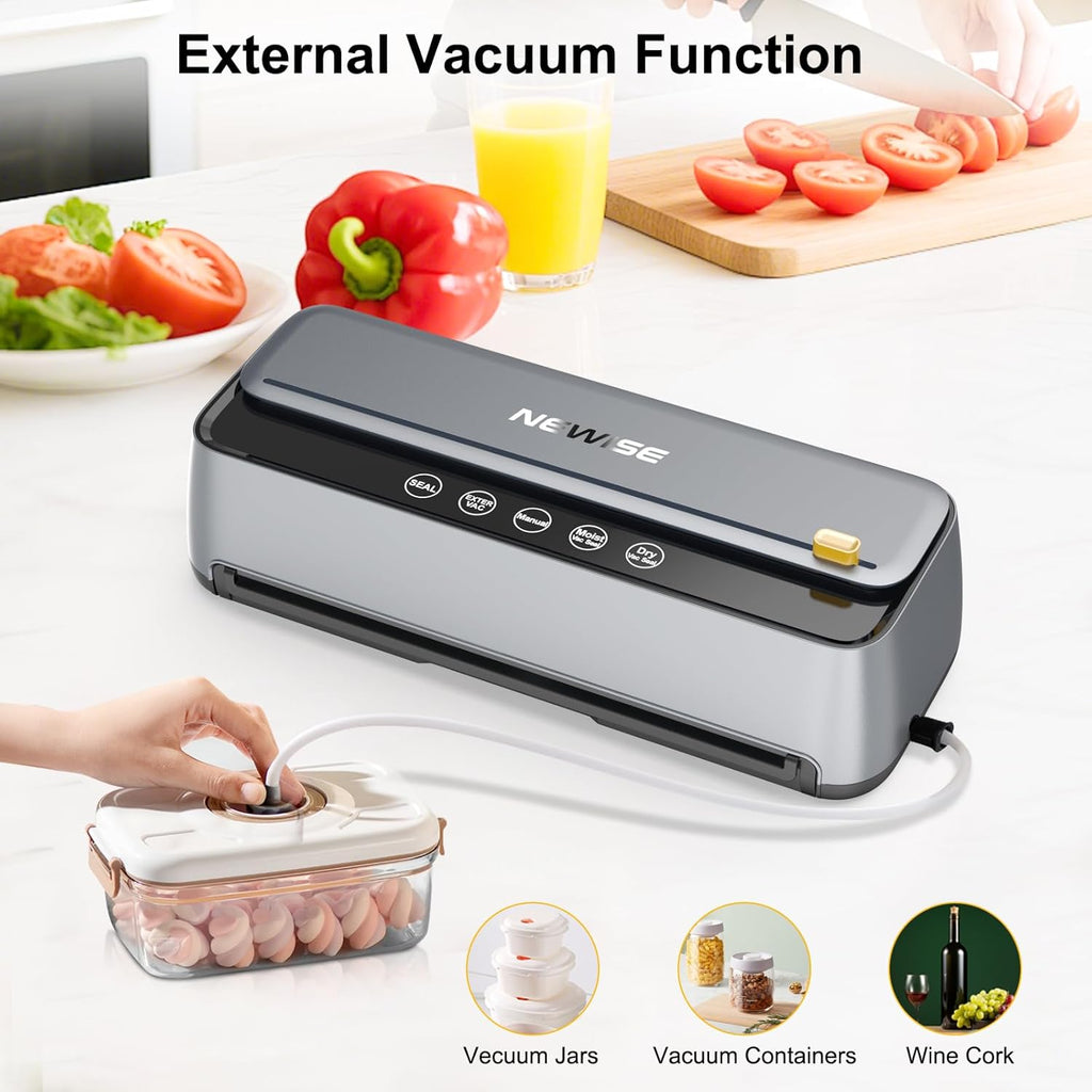 Vacuum Sealer Machine by [Brand Name] - 85Kpa Powerful Food Preservation with Built-In Cutter & Self-Cleaning Mode