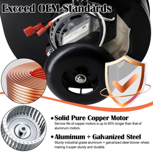 Hiorucet 80472 80472A Distribution Blower for US Stove/USSC American Harvest 6039, 6041, 6037, 5500, 5500M, 5500XL, 5502M, 5510, King KP130, KP5522, Ashley, Vogelzang and Breckwell Pellet Stove Parts