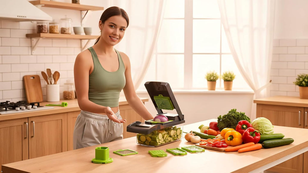 Skiennix Onion Cutter - Multifunctional Vegetable Chopper & Mandoline Slicer | Ideal for Dicing & Grating