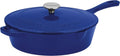 Cuisinart 12-Inch Cast Iron Chicken Fryer - 4.5 Quart Capacity, Oven Safe, Induction Compatible, Cobalt