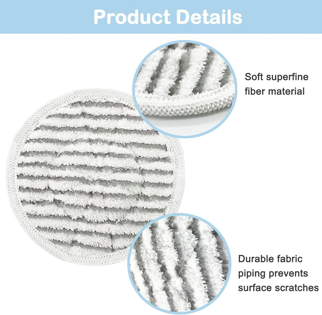 Shark S7001 Replacement Steam Mop Pads - 10 Pack All-in-One Scrubbing Pads for S7000 Series