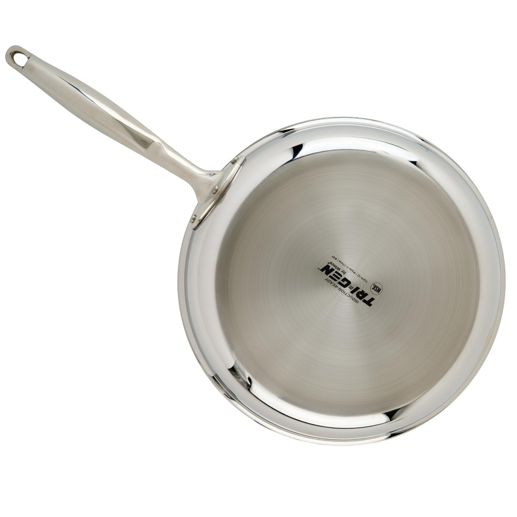 WINCO Tri-Ply Frying Pan, Silver