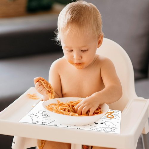 500 Pcs Disposable Paper Placemats Coloring Activity Sheets Paper 14"x10" Table Mats Disposable Dining Table Placemats Unicorn Coloring Placemat for Restaurant Thanksgiving Christmas Party DIY