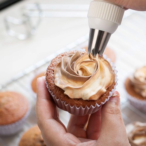 Kasmoire 11-Piece Extra Large Piping Tip Set | Stainless Steel Cake Decorating Nozzles for Cupcakes & Cookies