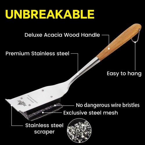 XUDAKAIXIN Grill Brush Bristle Free,Unique Steel Fibers Pad [Safe & Efficient] Perfect for Any Grill/Flat Tops Griddles,Safe Grill Cleaner for Outdoor Grill,Gifts for Men/Dad