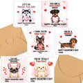 Tinlade 24 Pack 4.3 x 4.3″ Dog Valentines Cards with Envelopes Dog Valentines Day Cards Bulk for Classroom Adorable Design with Printed Message Inside for Teachers Students Coworker Family Friend