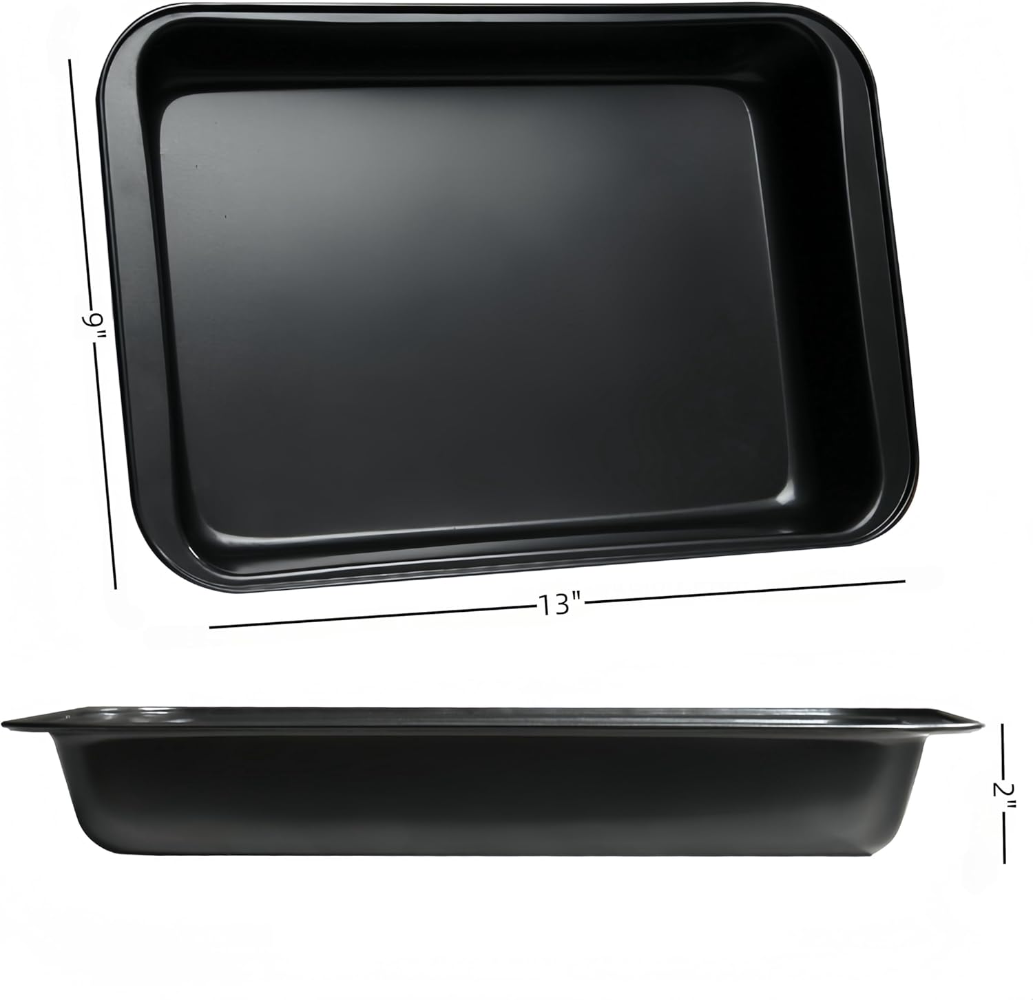 Regine Switzerland Non-Stick Rectangular Cake Pan Set - 9 x 13 Inch Deep Bakeware for Brownies & Lasagna