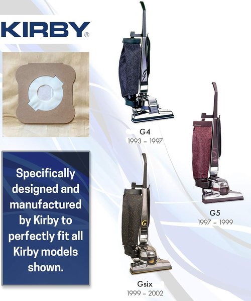 Kirby Vacuum Bags G4, G5, G6 – Genuine Micron Magic Filtration, 9-Pack – Part #197394, Universal Fit for Kirby Generation Series