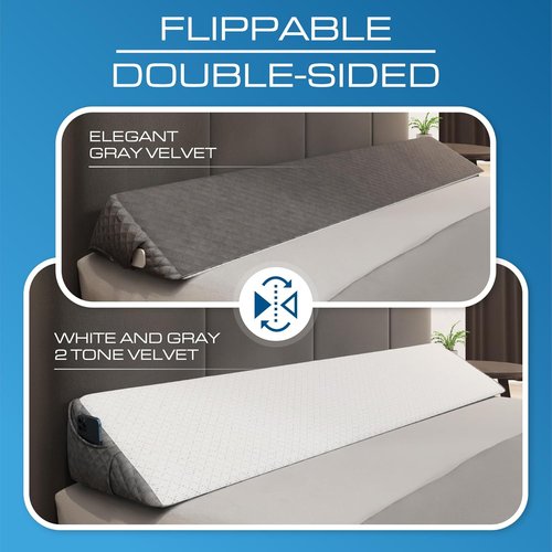 Kolbs King Size Bed Wedge Pillow - Stylish Headboard Gap Filler for Comfort & Support