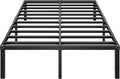 HLIPHA Metal Platform Bed Frame - 14-Inch Tall Full Size | Heavy-Duty Support Slats, Easy Assembly, Black