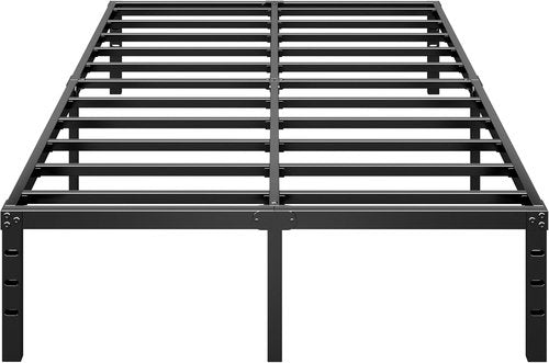 HLIPHA Metal Platform Bed Frame - 14-Inch Tall Full Size | Heavy-Duty Support Slats, Easy Assembly, Black