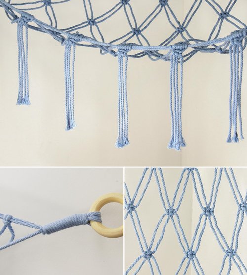 Mirolam Stuffed Animal Storage Hammock - Large Blue Plush Toy Net for Corner Room Decor