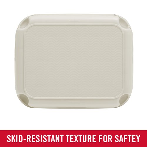 Rubbermaid Roughneck Step-Stool Bisque Lightweight Holds up to 300 pounds Ideal for Kitchen-Bath Skid-Resistant