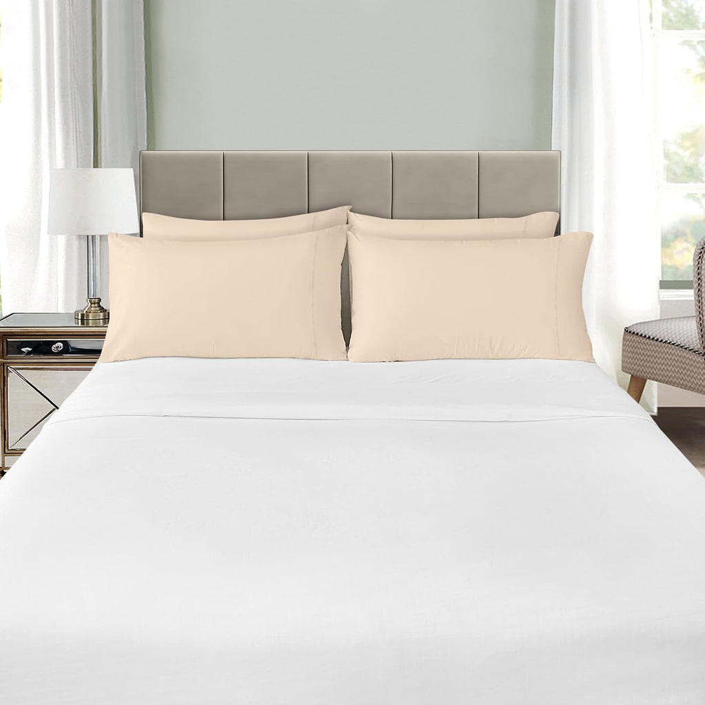Utopia Bedding King Pillow Cases - 12 Pack Soft Brushed Microfiber | Fade Resistant 20 X 40 Inches (Beige)