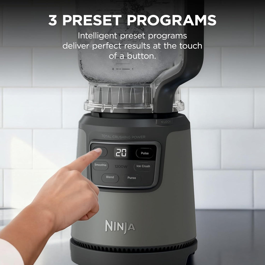 Ninja BlendPro Kitchen System - 72 oz Full-Size Blender & 5-Cup Food Processor | 1200 Watt, Beige | Total Crushing Tech & Smoothie Presets