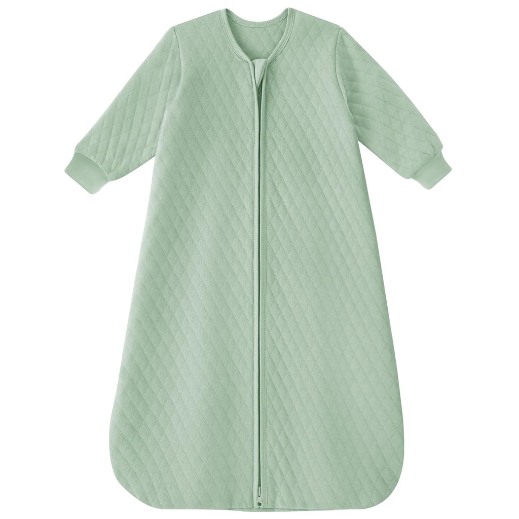 Yoofoss Baby Sleep Sack - Organic Cotton 1.0 Tog Long Sleeve Wearable Blanket | 0-6 Months, 2-Way Zipper