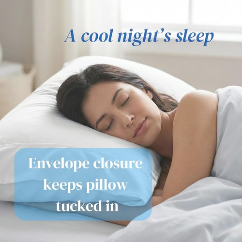 Beckham Hotel Collection Cooling Pillowcases - Silky Soft & Breathable | Set of 2, Standard/Queen Size, Sand