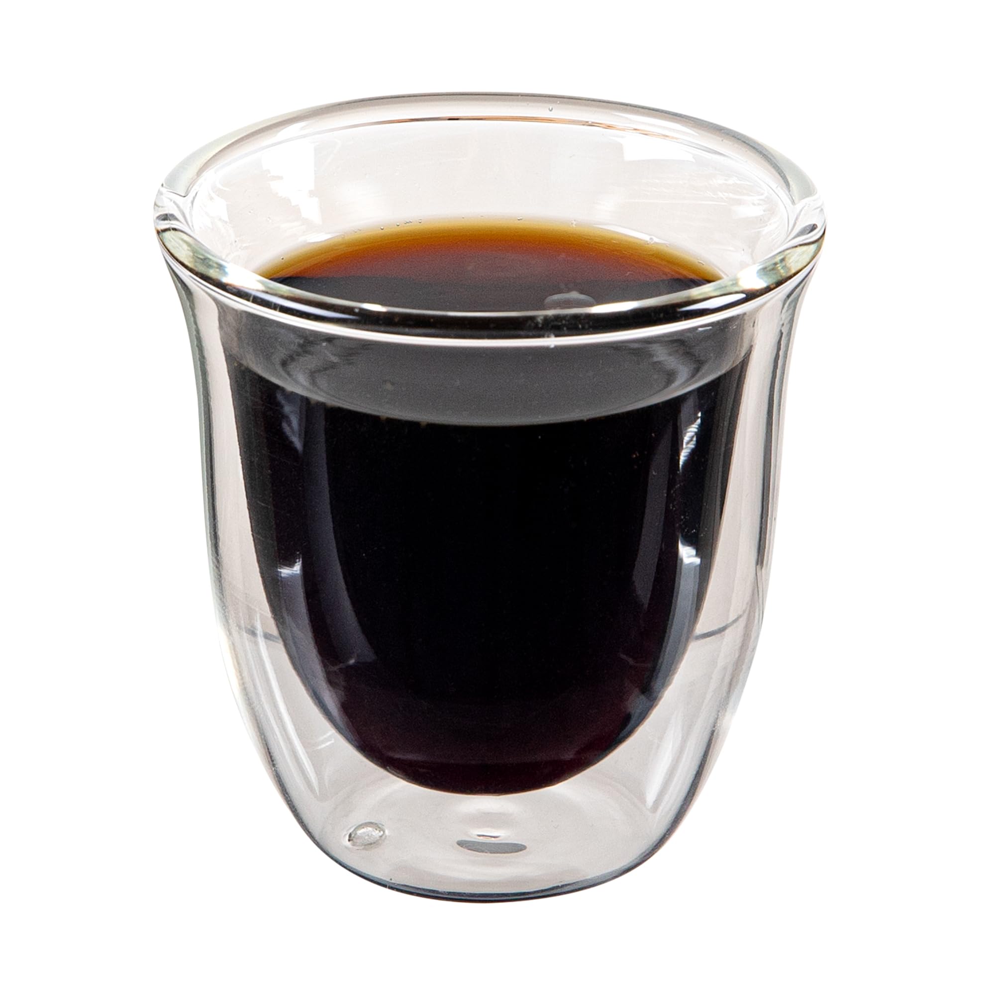 Restaurantware Coffee Cup 12 Pack of 2.72 oz Insulated Double-Wall Glass Borosilicate Coffee Cup Espresso Shot Dishwasher Safe For Hot Drinks