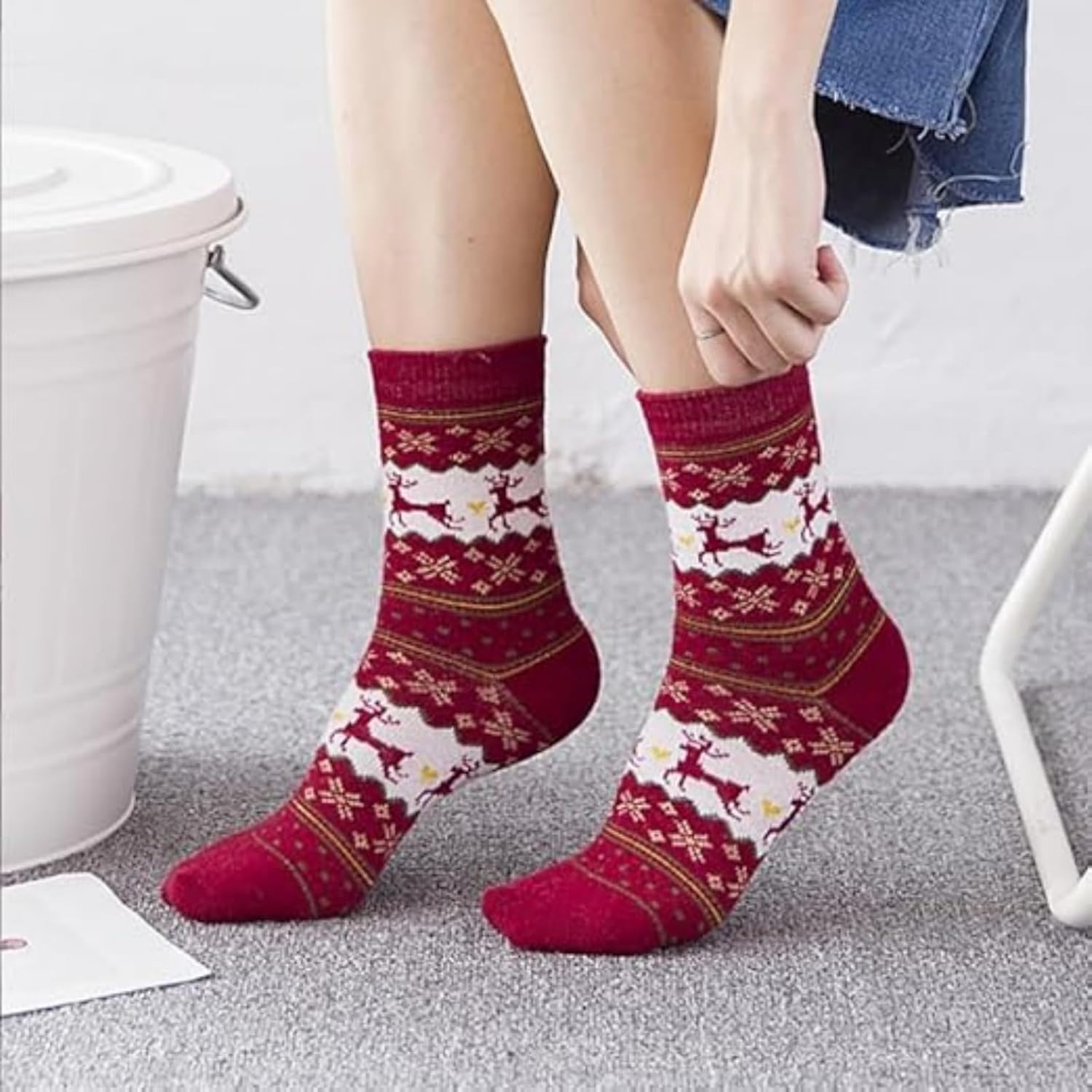 Skiennix Ultra Soft Casual Crew Socks - 5 Pairs of Breathable Comfort for All-Day Wear