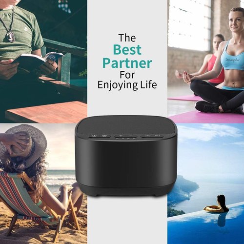 Magicteam Sleep Sound Machine - 40 Soothing Sounds, Memory Function & 32 Volume Levels | Black