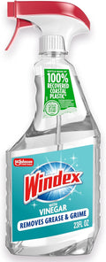 Windex Vinegar Glass Cleaner Spray - Prevents Leakage & Breakage | 23 Fl Oz Surface Cleaner