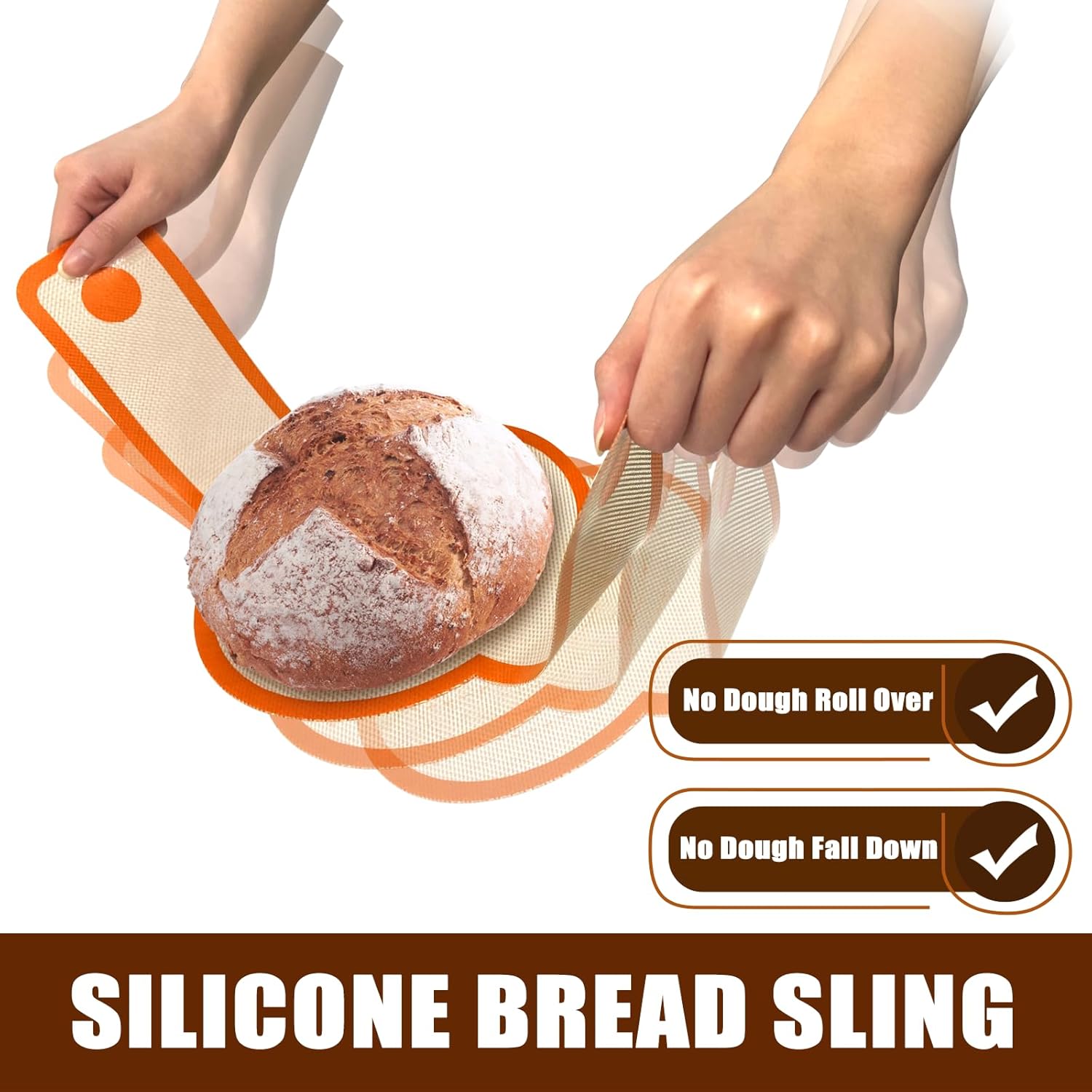 Skiennix Silicone Bread Sling - Non-Stick & Easy to Clean Baking Mat Set | 2 Reusable Sourdough Tools
