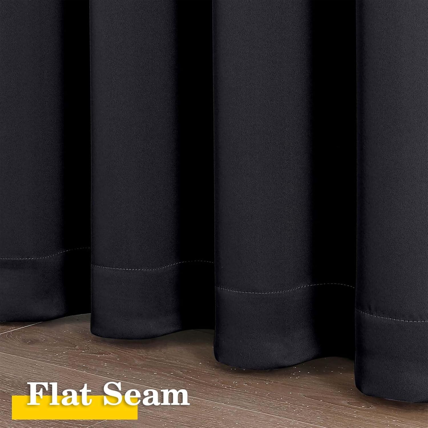 Skiennix Blackout Curtains - Soft Thermal Insulated Room Darkening Window Treatments | 63" Length, 2 Panels Set