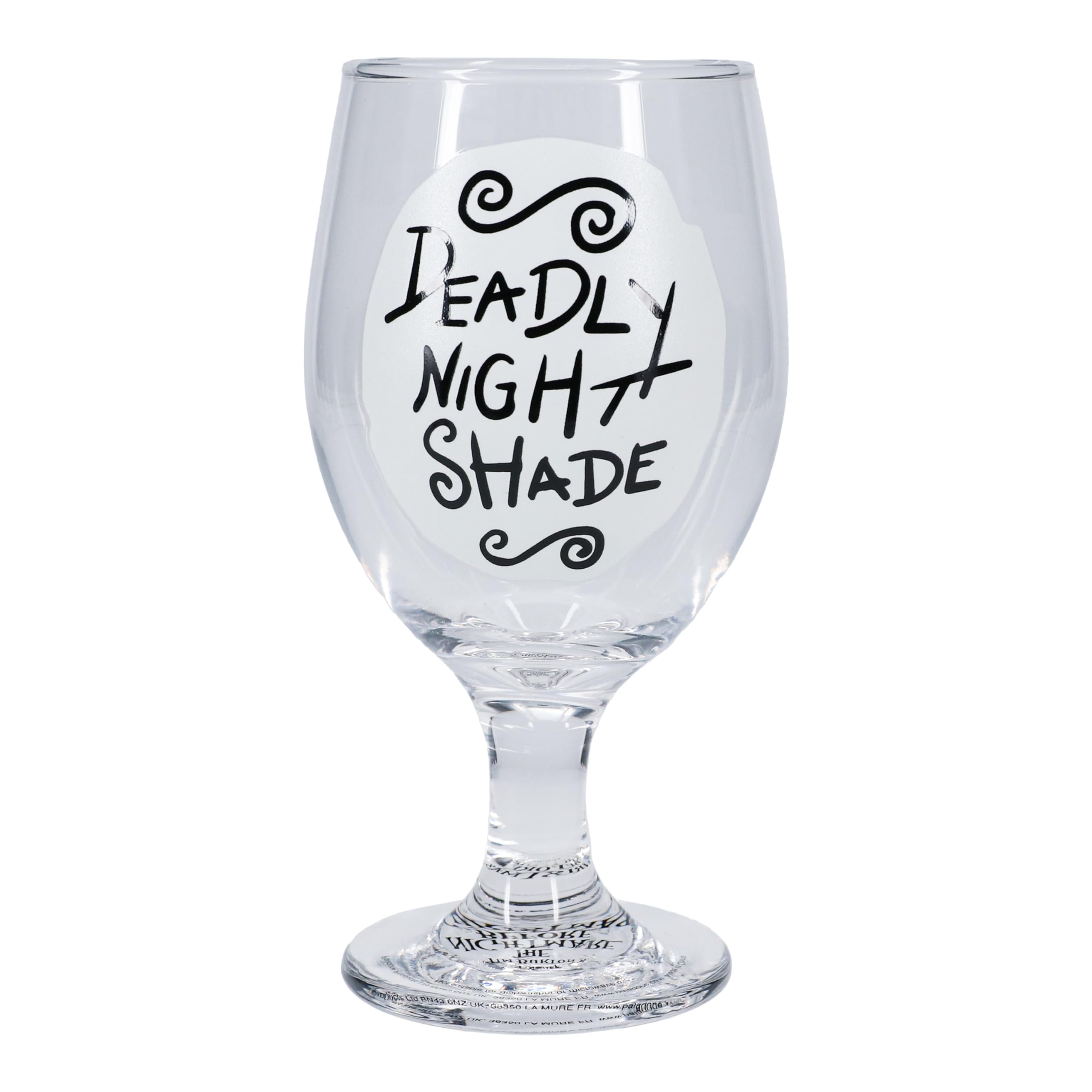 Paladone Nightmare Before Christmas Glow in The Dark Glass - Officially Licensed Deadly Nightshade Cup for Halloween and Jack Skellington Fans, 350ml (11.8 fl oz)